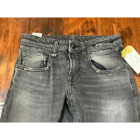 R13 Black Denim Boy Skinny Cropped Jeans $365, Size 24 - Picture 2 of 10